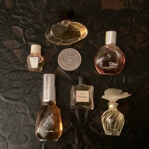 Lot 6 Miniature Fragrance Bottles